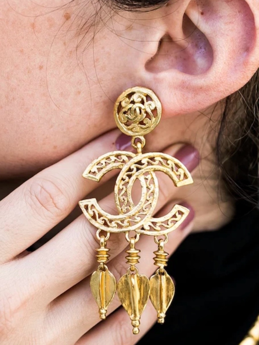 Double C RARE Dream Catcher Logo Earrings